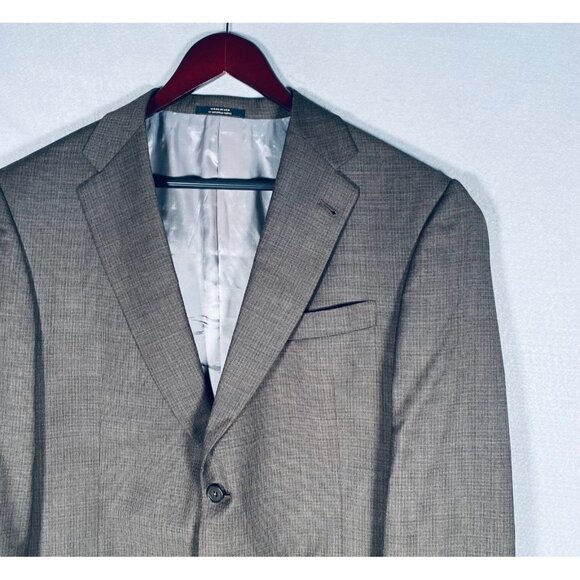 Hart Schaffner Marx Suit Mens 44R Brown Wool 2 Piece Blazer Pants 34x30 Union - Picture 6 of 16